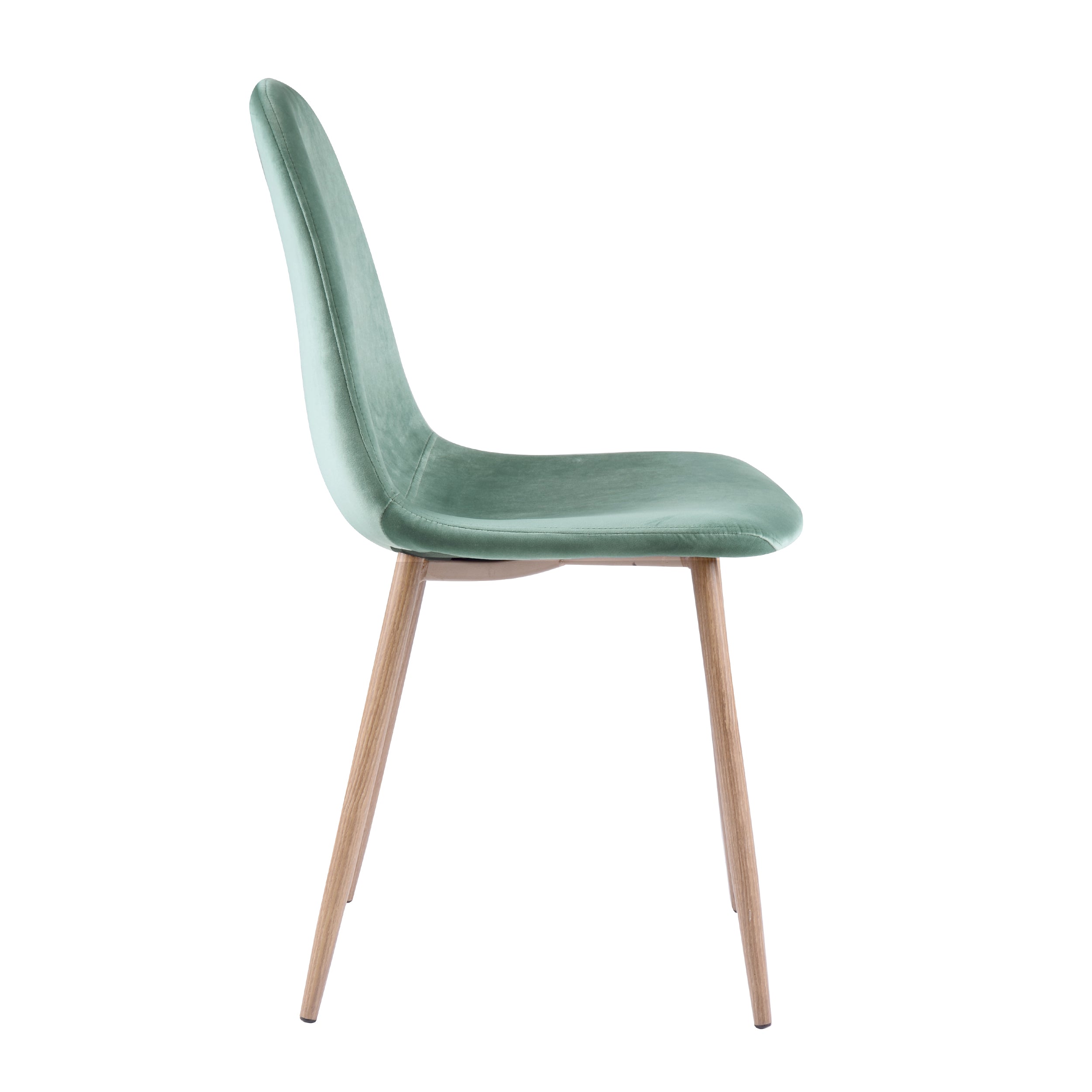 acquisto sedia scandinava in velluto verde acqua