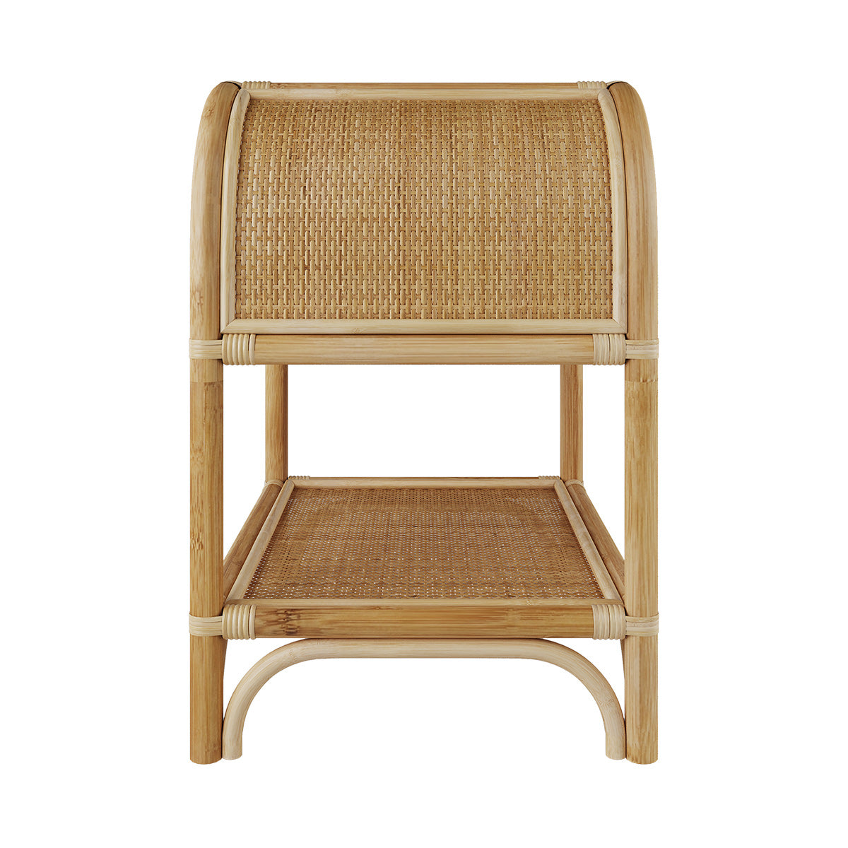 acquisto di un comodino con mensola in rattan Marthe