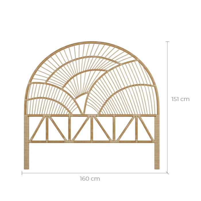 acquisto della testata del letto Selene 160 cm in rattan