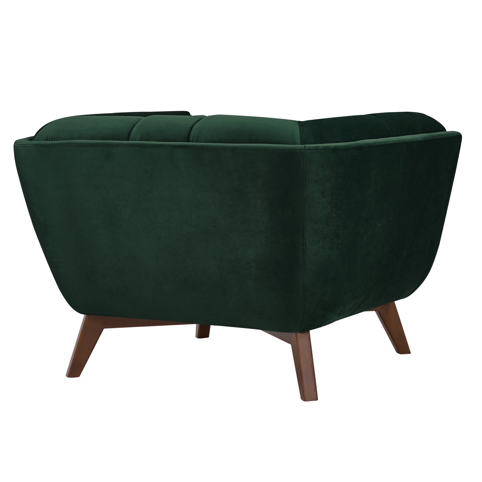 acquisto poltrona confortevole verde e legno scuro