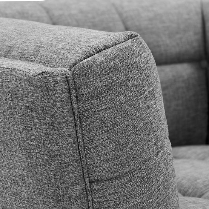 acquisto poltrona grigia piedi in legno