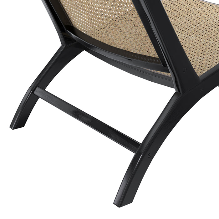 acquisto della poltrona kilka in teak nero e rattan naturale