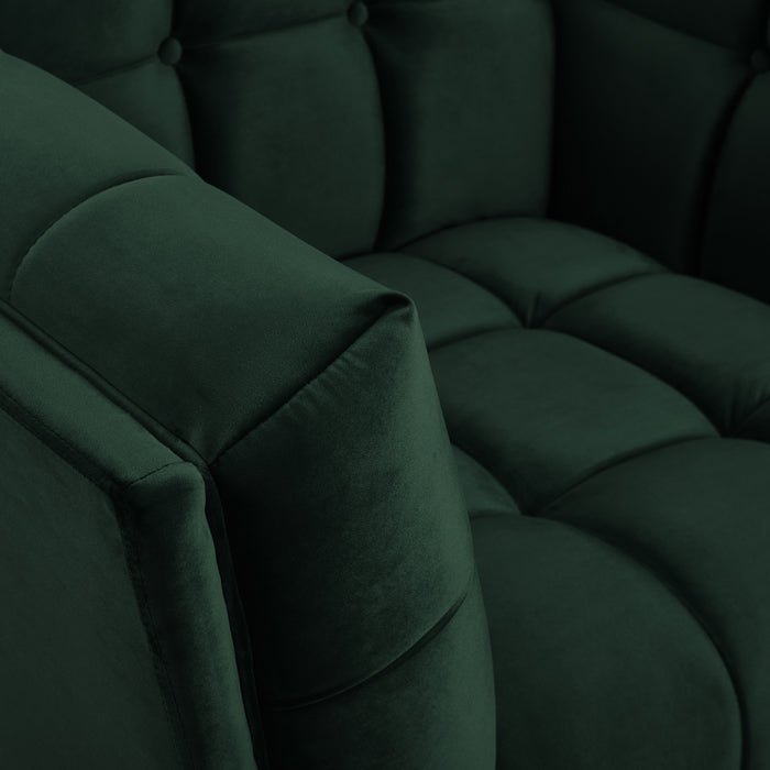 acquisto poltrona imbottita in velluto verde
