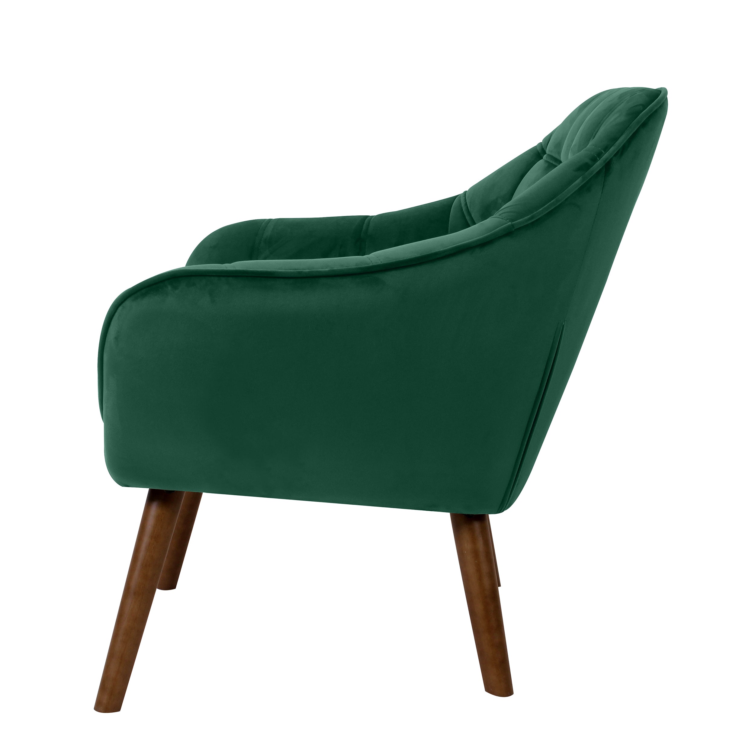 Fauteuil Simba en velours vert foncé
