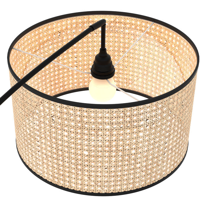 acquisto lampada da terra in rattan e metallo aimee