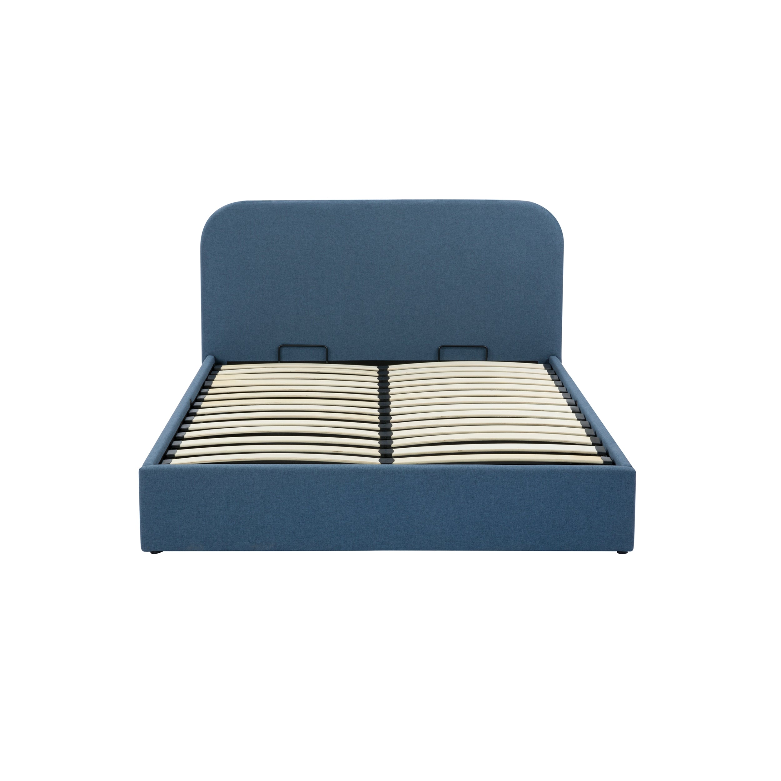 achat lit double 140 x 190 bleu en tissu