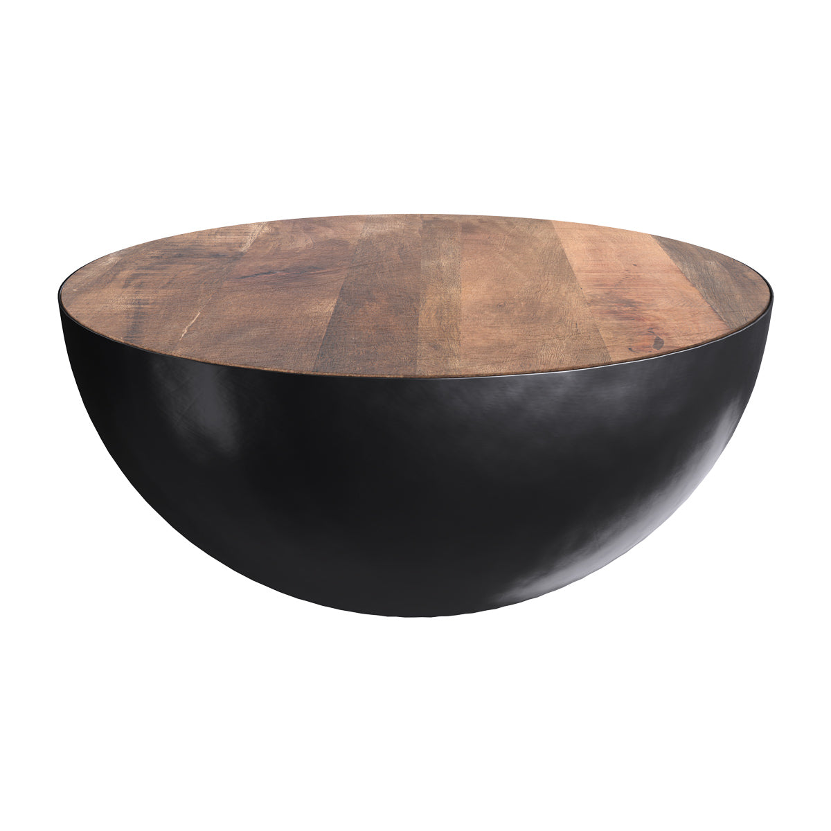 achat table basse ronde bois de manguier massif m_tal