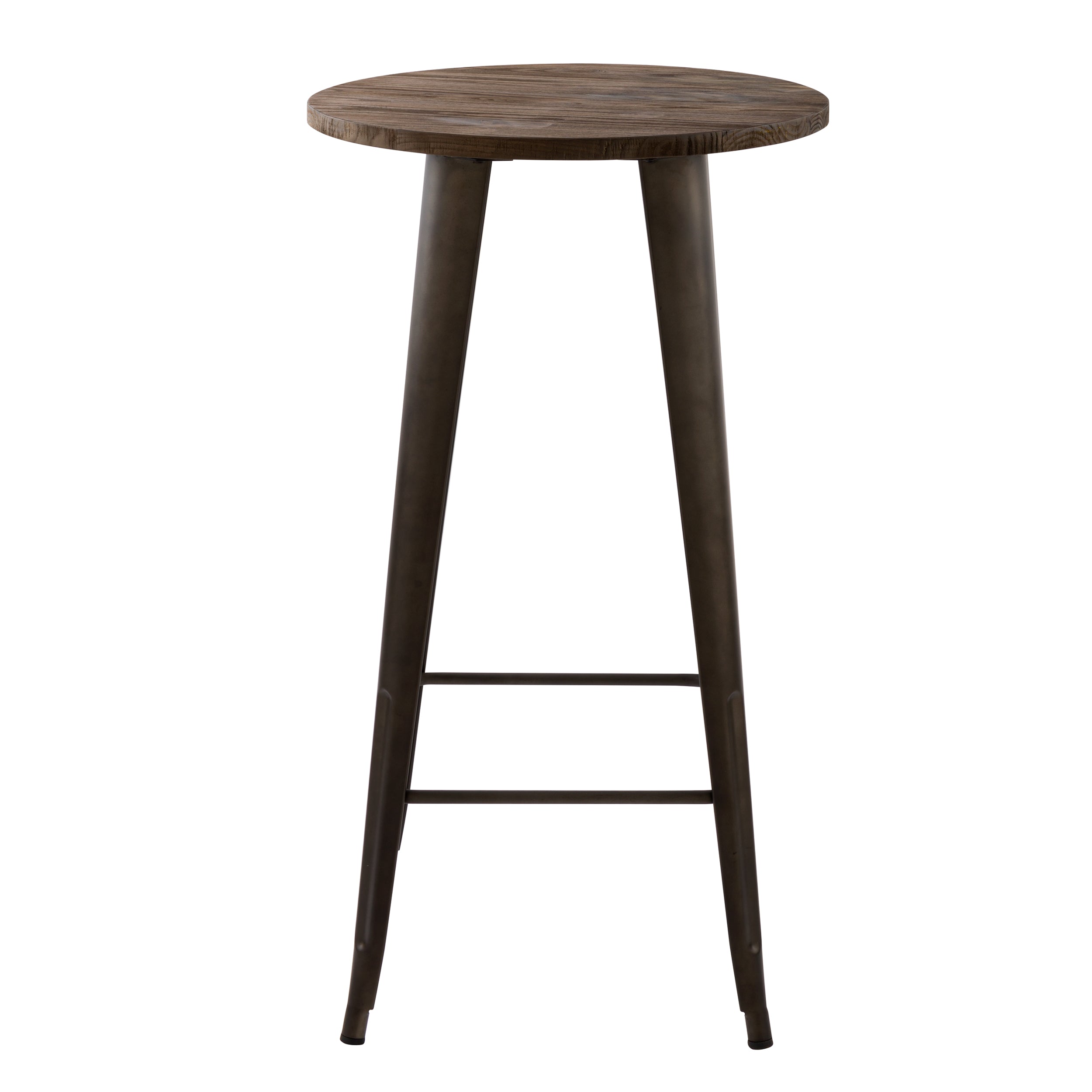 Mesa de bar redonda Chimie Ø60 cm de madera oscura
