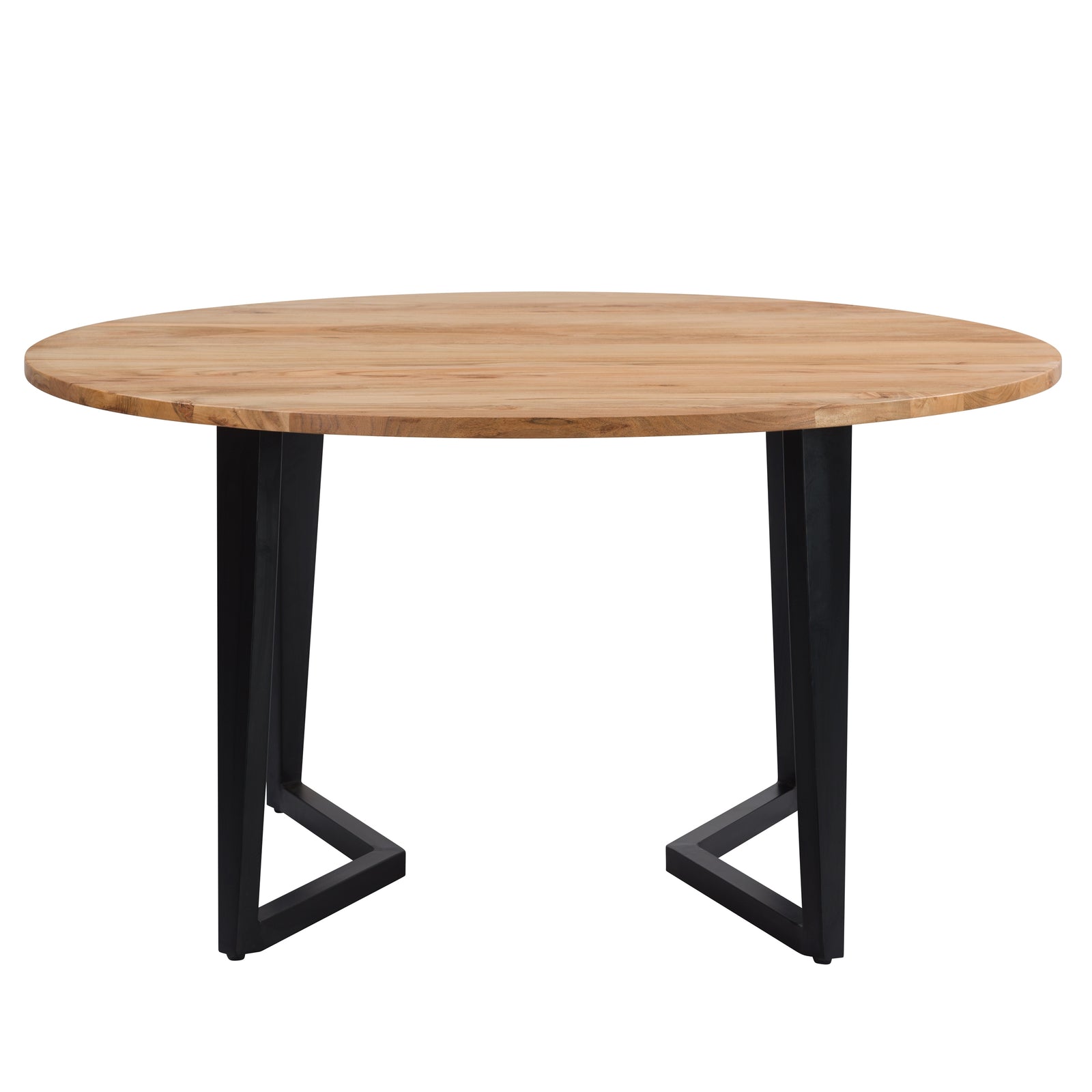 acquisto tavolo rotondo piano in legno gambe in metallo