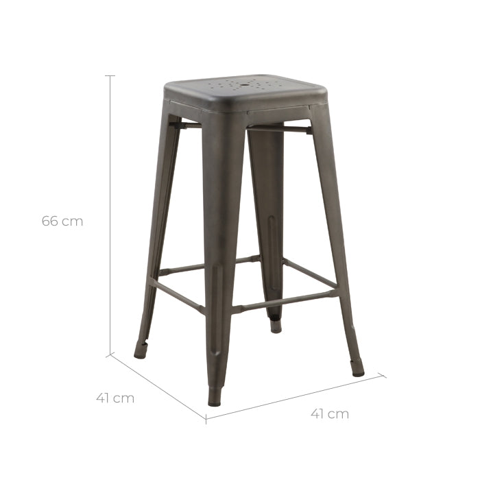 acquisto sgabello da bar grigio opaco