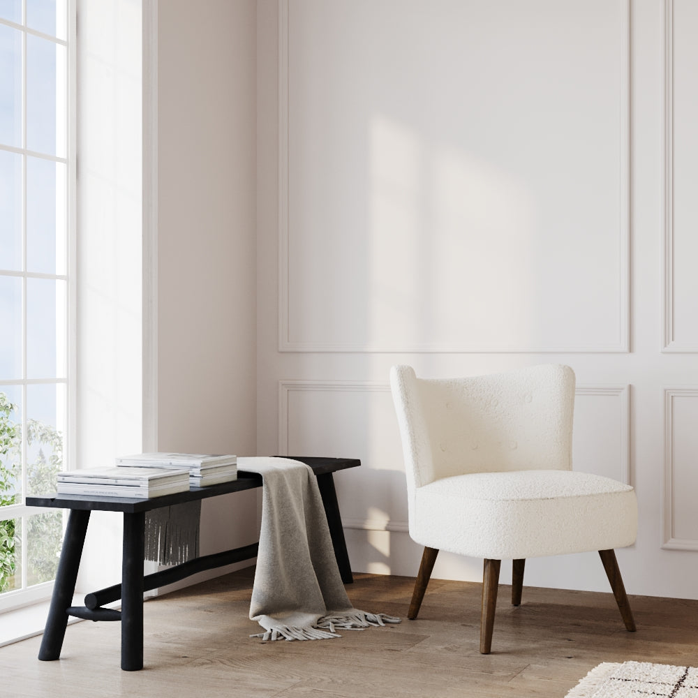 acquistare panca nera 145 cm 3 posti legno di mogano