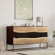 acheter buffet 3 portes en bois d accacia alabama