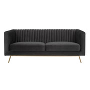 acheter canape 2 places en velours gris