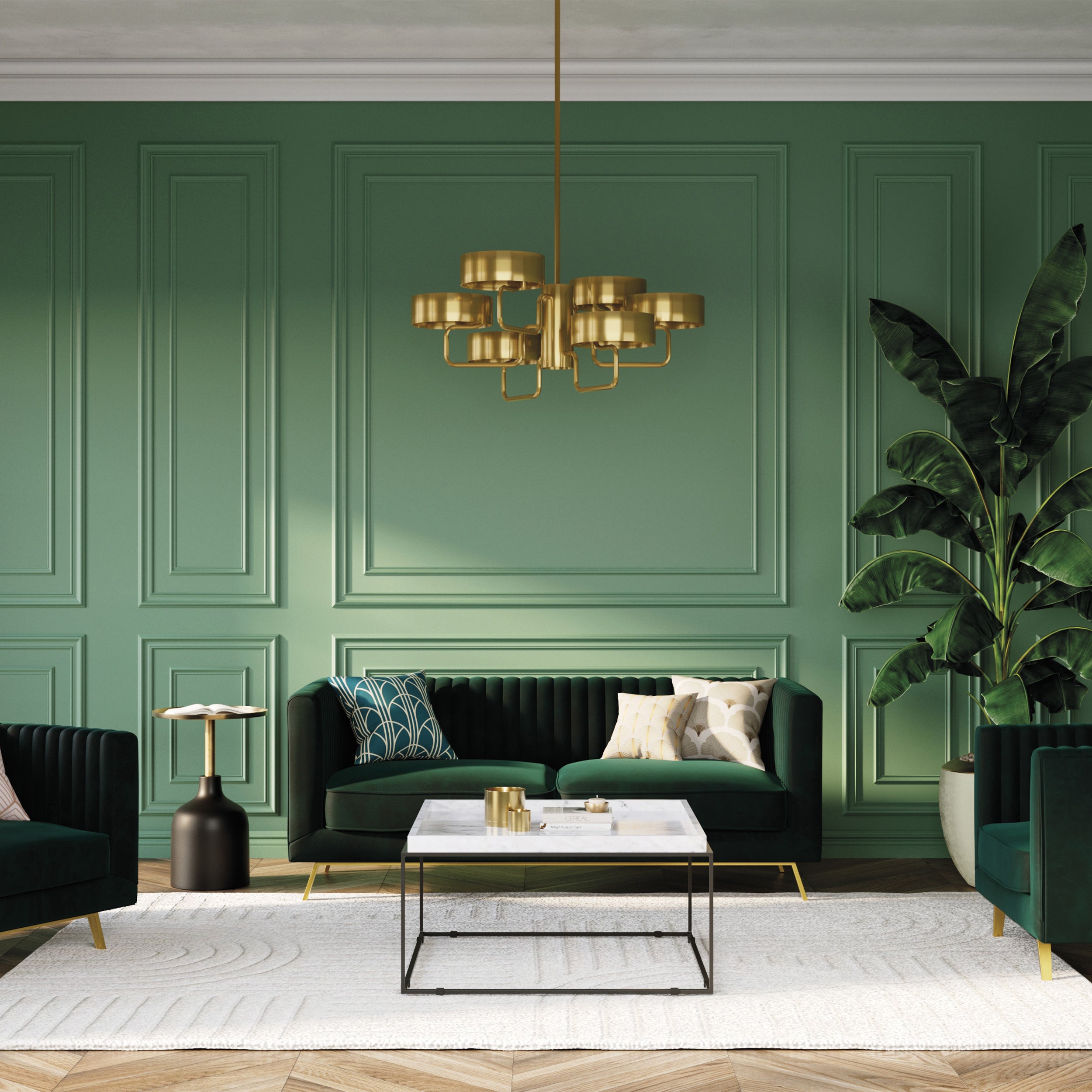 acheter canape 2 places en velours vert