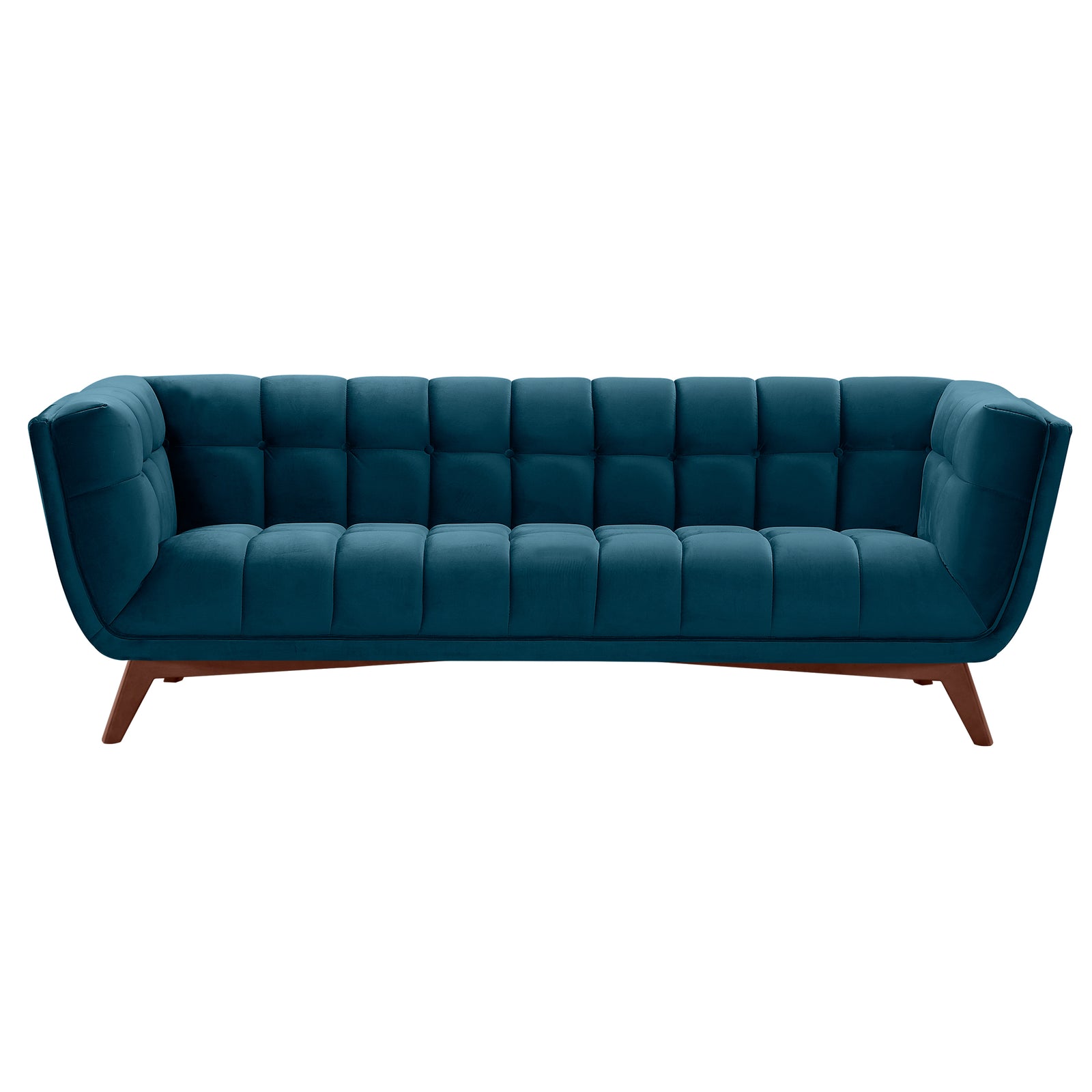 acheter canape 3 places bleu velours design