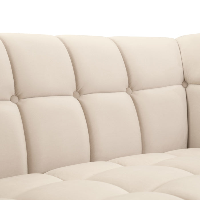 comprare divano beige in velluto imbottito
