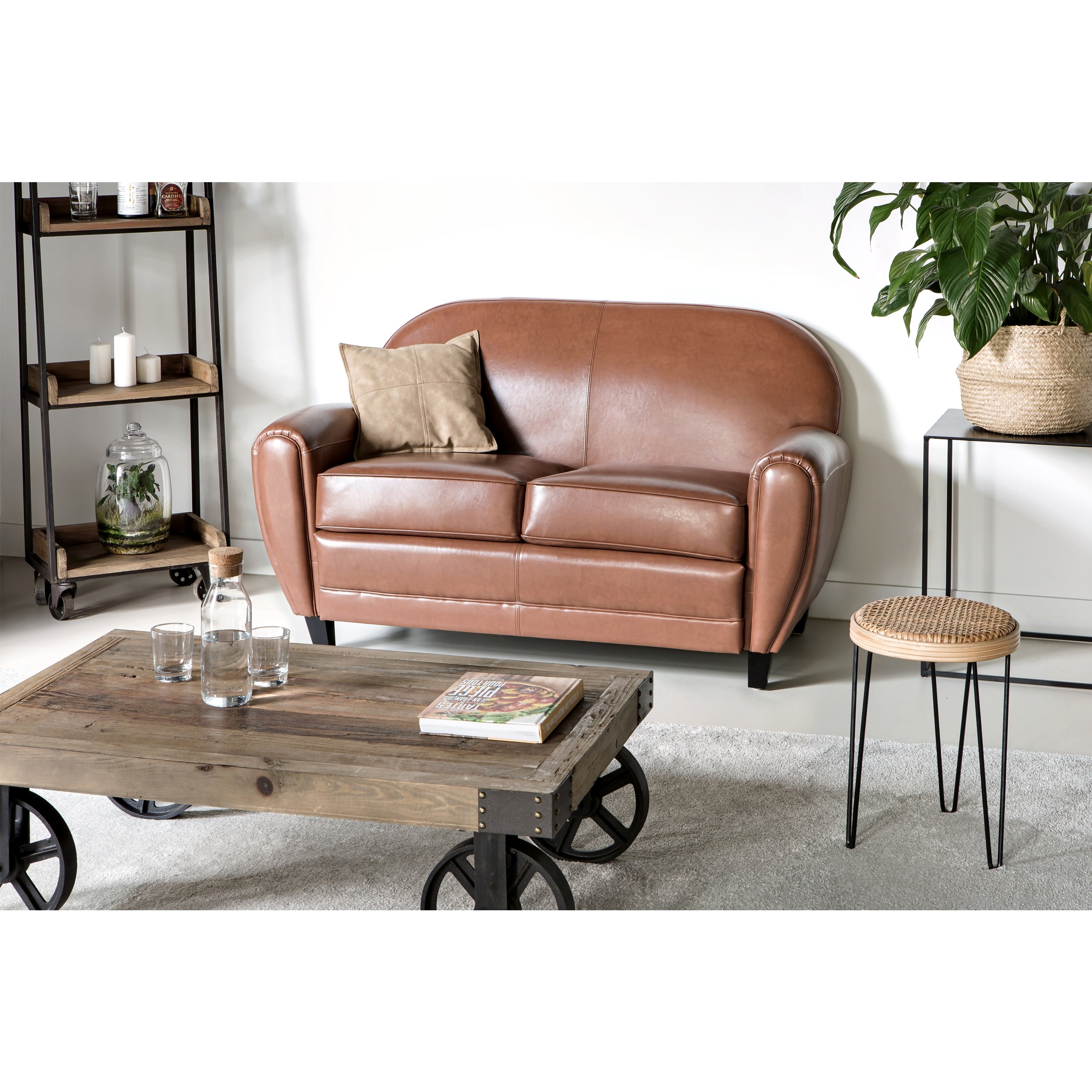 comprare divano camel 2 posti vintage