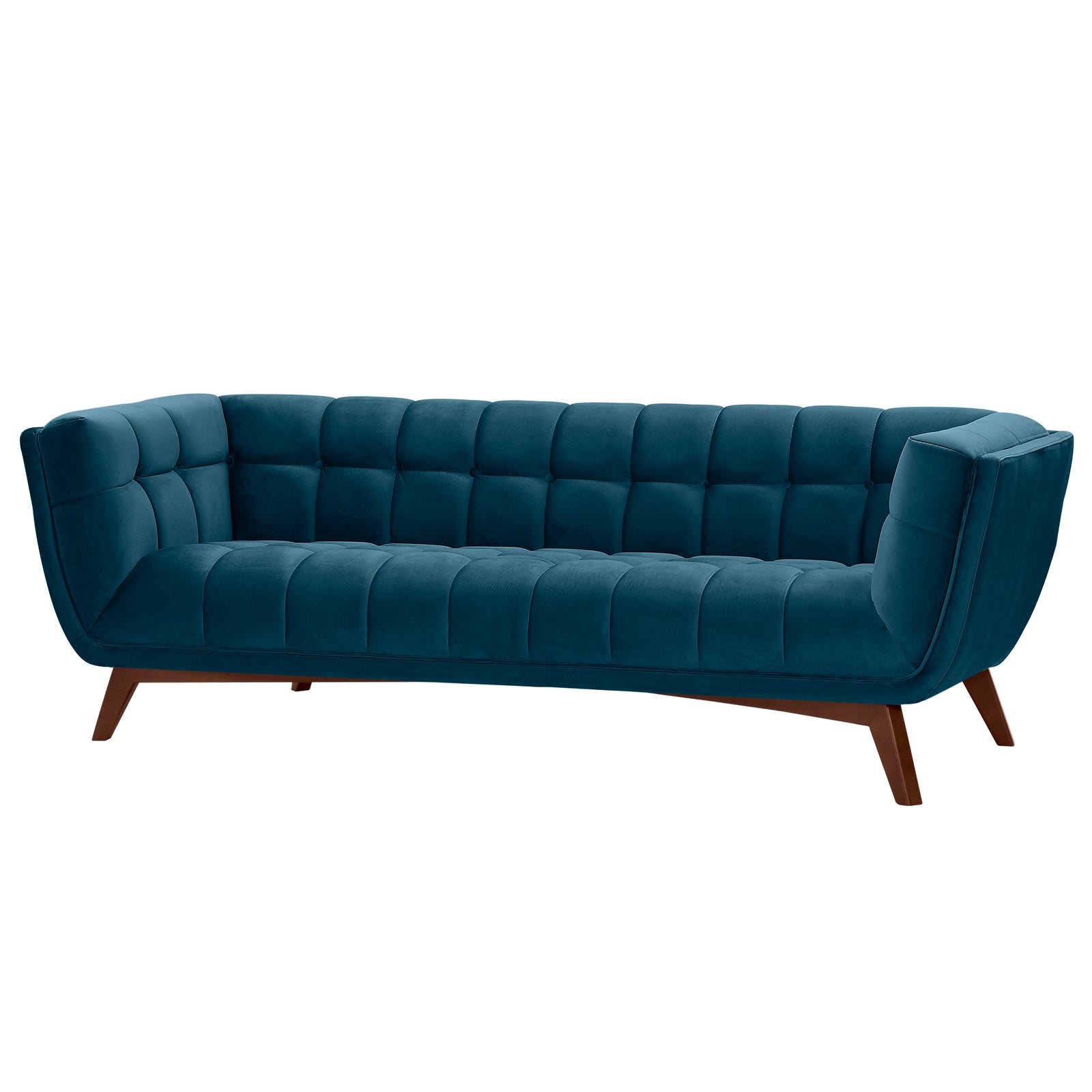 comprare divano comodo blu in velluto