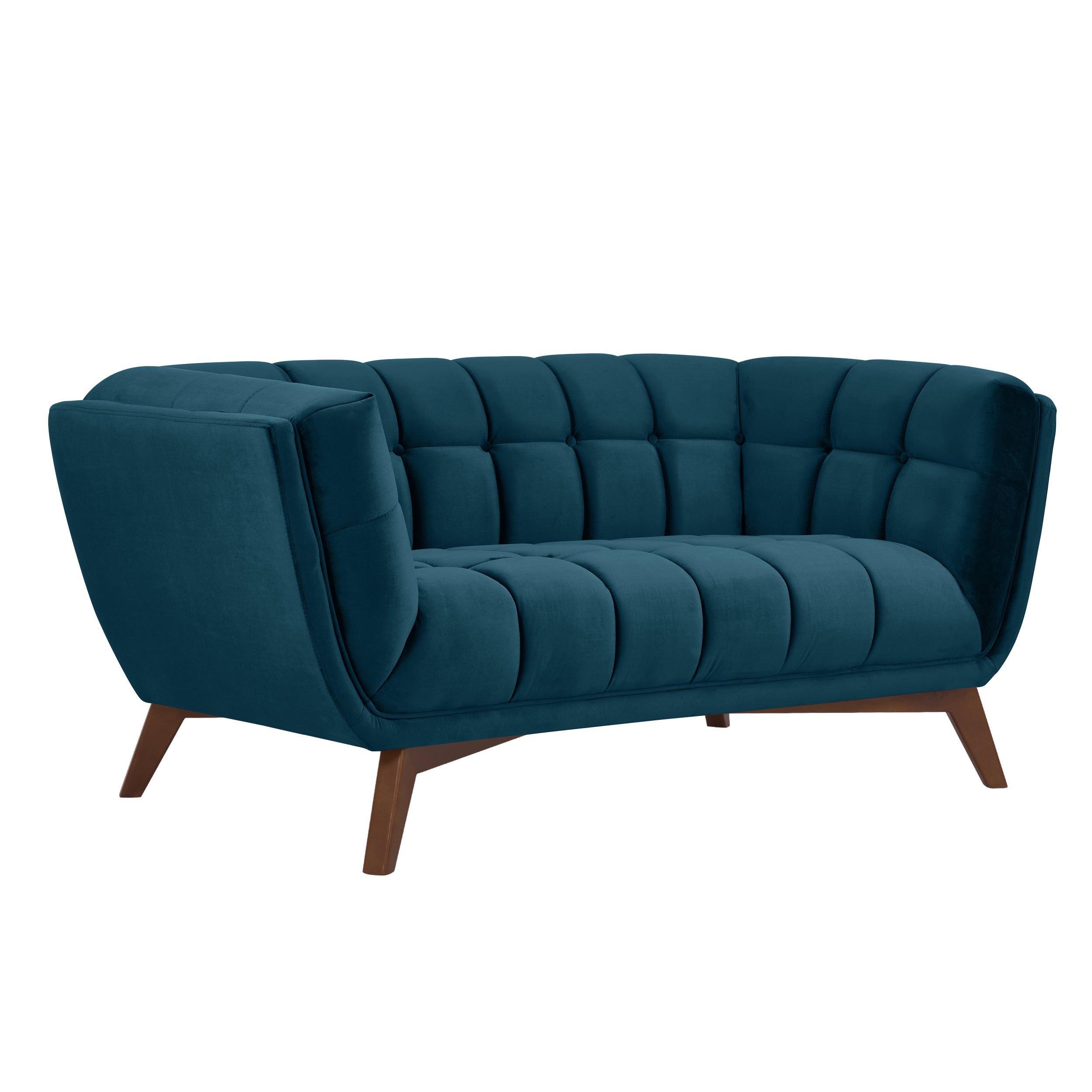 acquistare divano blu velluto confortevole