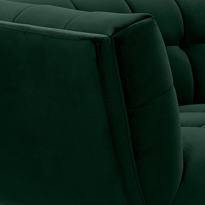 acquistare divano in velluto verde art deco