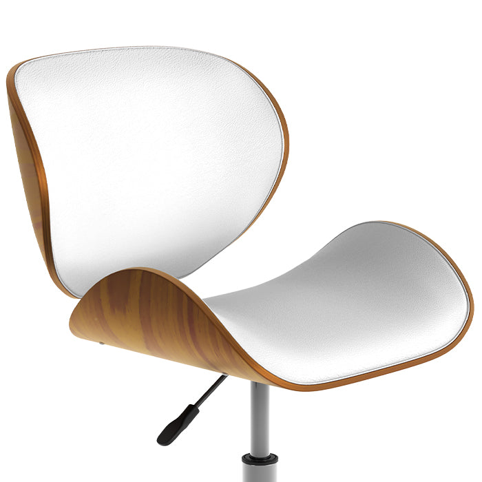 acheter chaise bureau blanche rembouree pivotante pu hauteur assise reglable