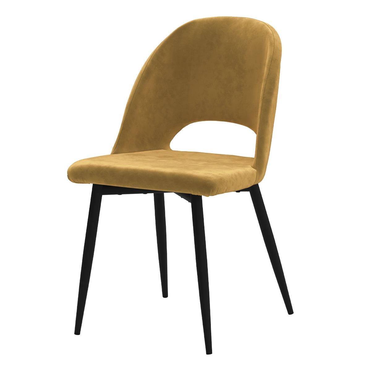 acquistare sedia confortevole in velluto con gambe in metallo