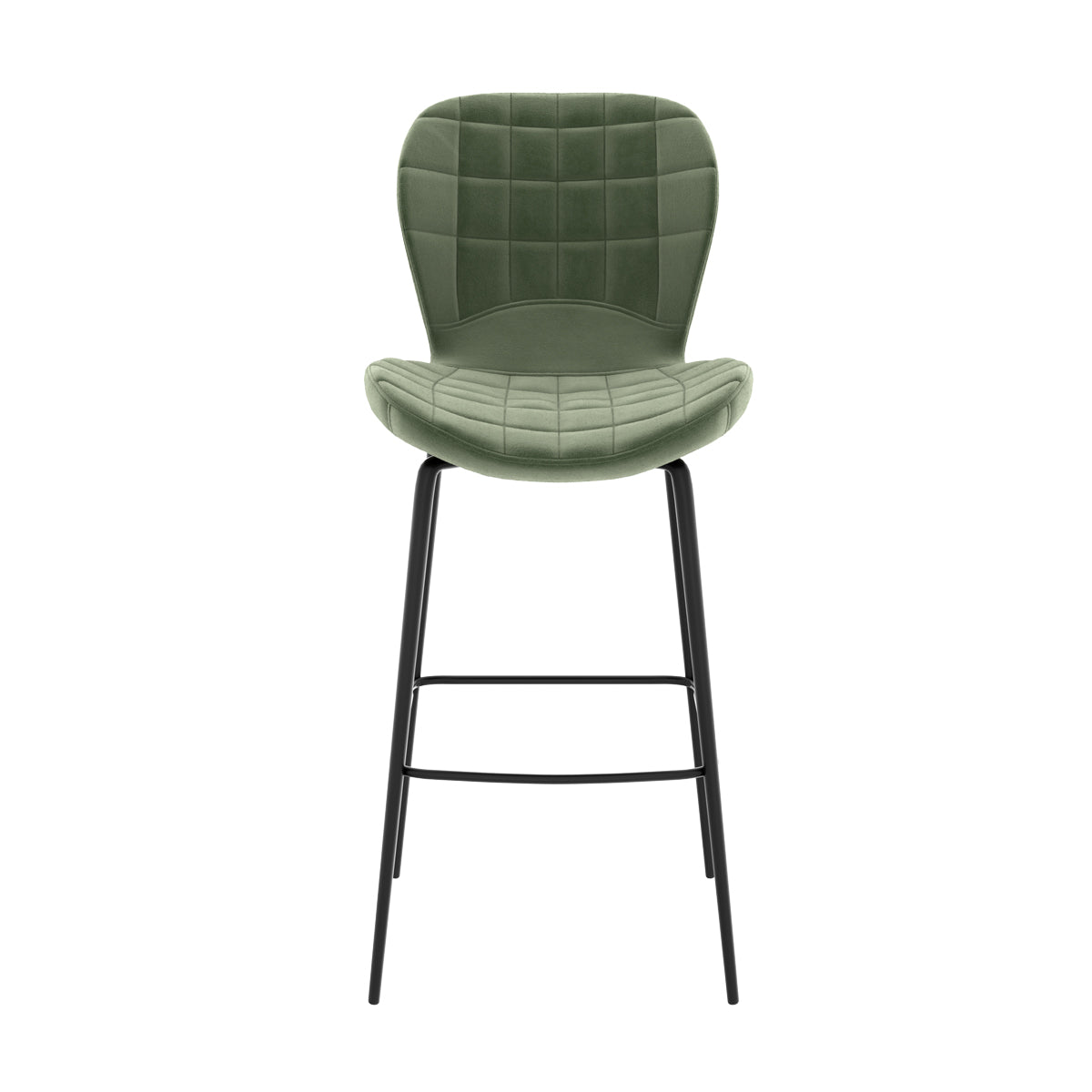 acheter chaise de bar assise velours pieds metal