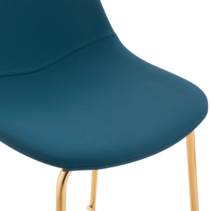 acheter chaise de bar bleue art deco simili