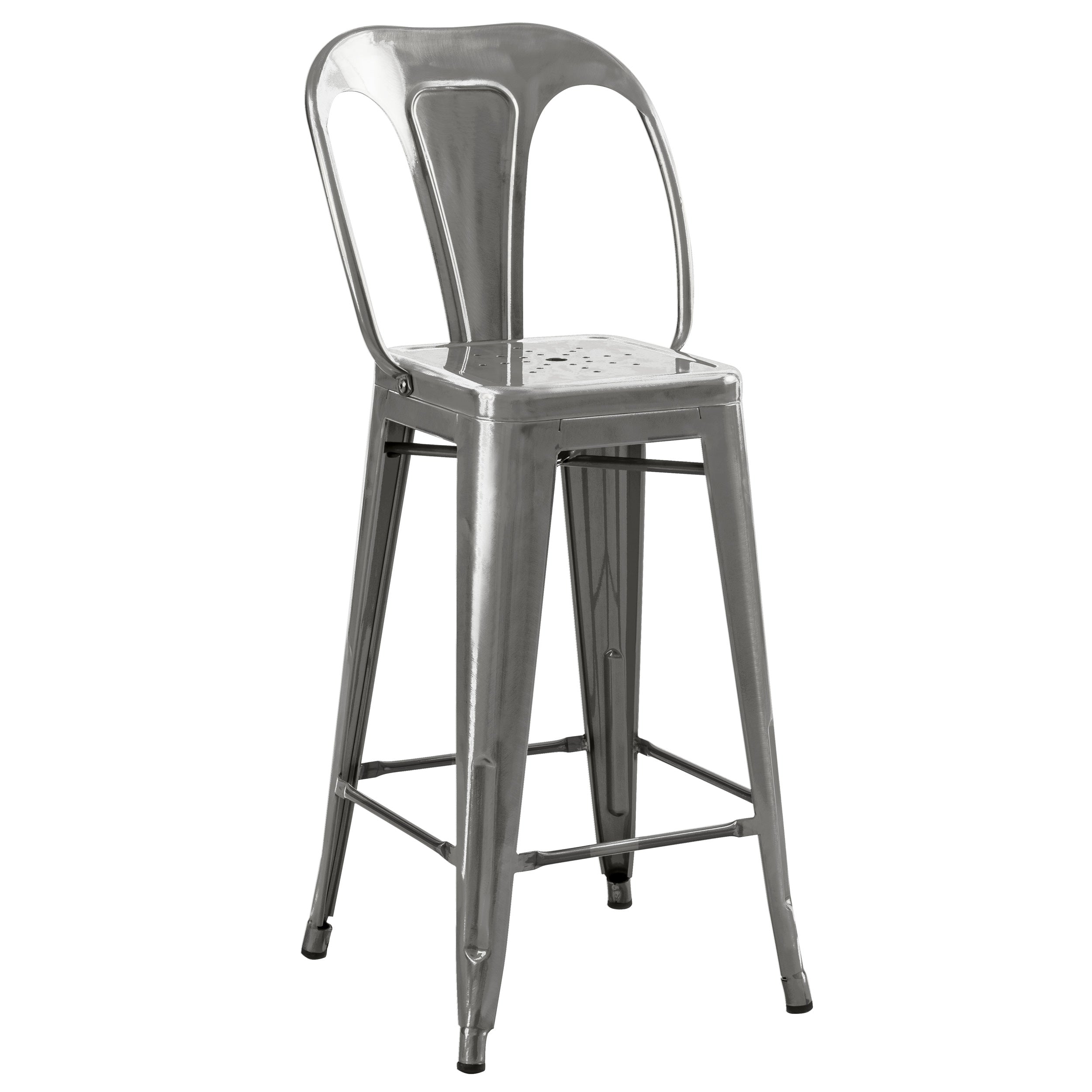 acheter chaise de bar chrome industrielle