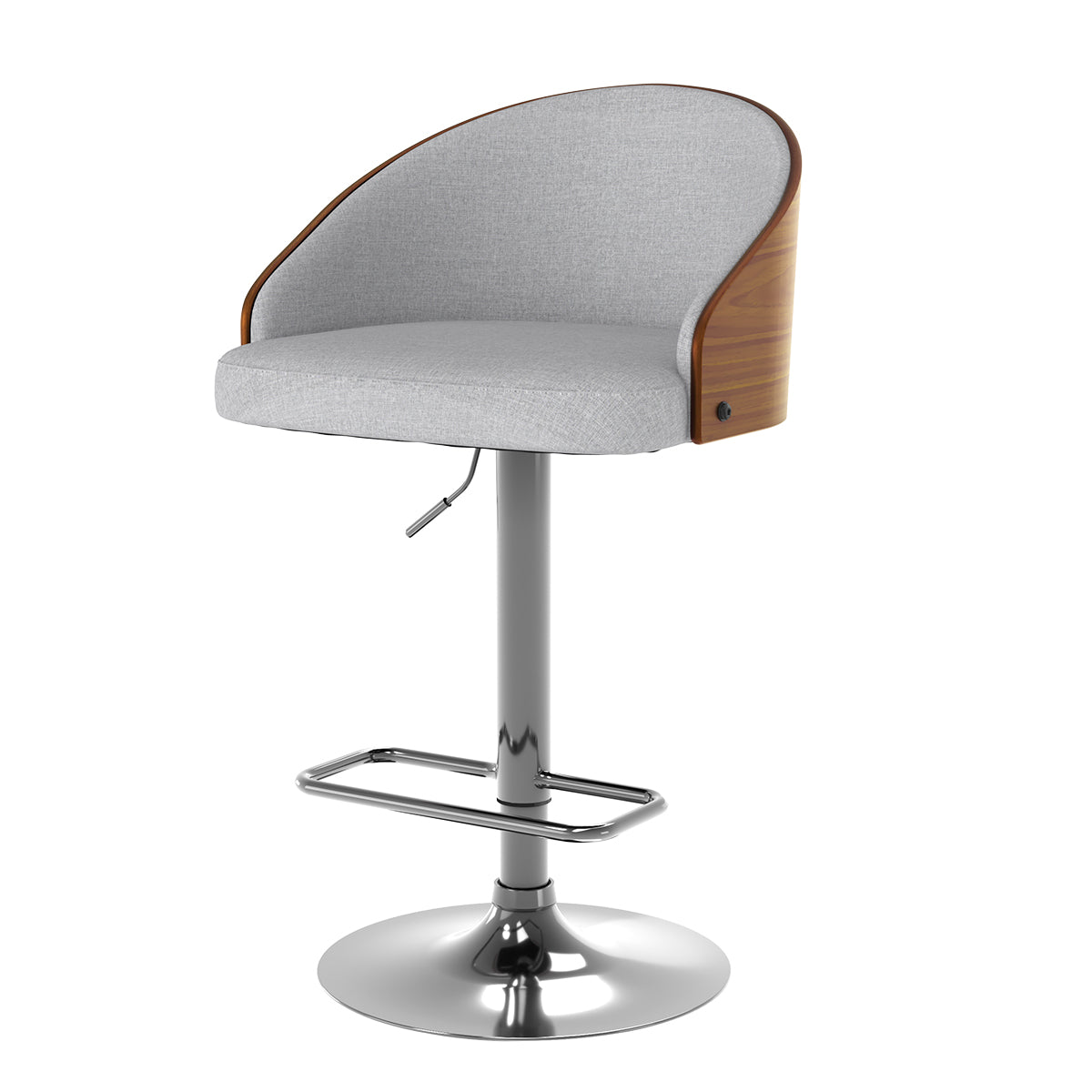 acheter chaise de bar confortable en tissu gris