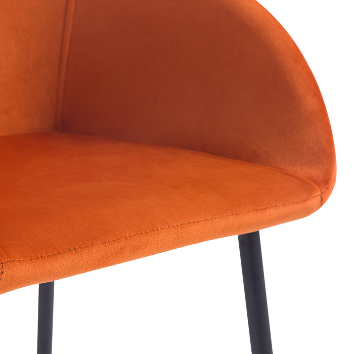 acquistare sedia da bar corallo art déco velluto
