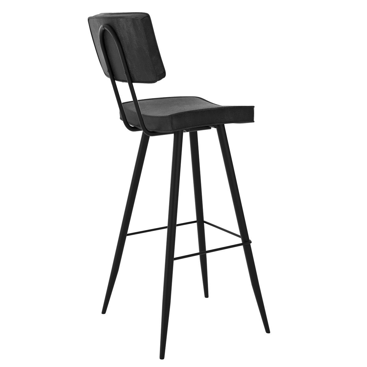 acheter chaise de bar grise et noire lot de deux