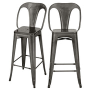 acheter chaise de bar grise insdustrielle