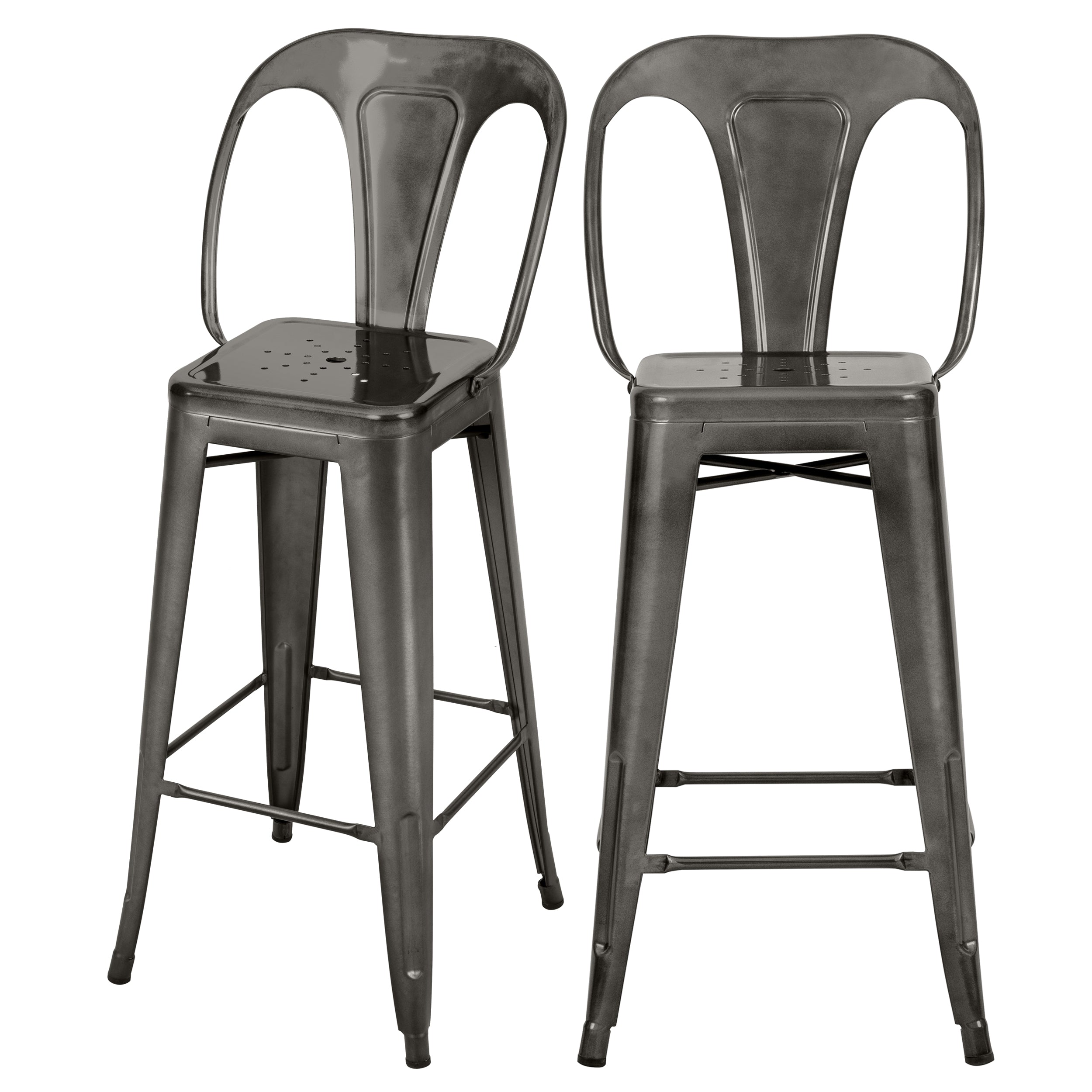 acheter chaise de bar grise insdustrielle