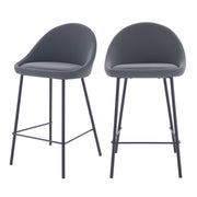 acheter chaise de bar grises avec dossier lot de 2