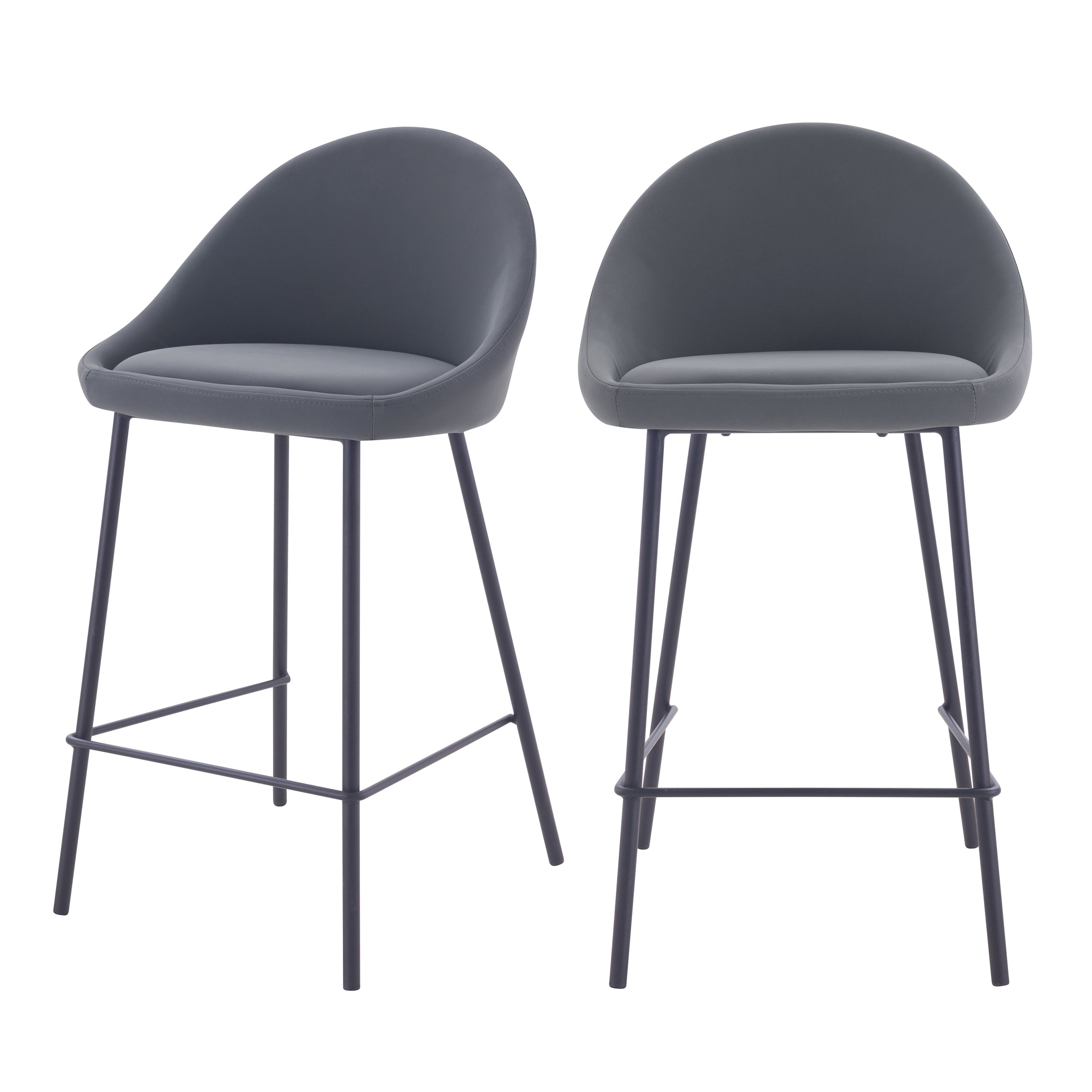 acheter chaise de bar grises avec dossier lot de 2