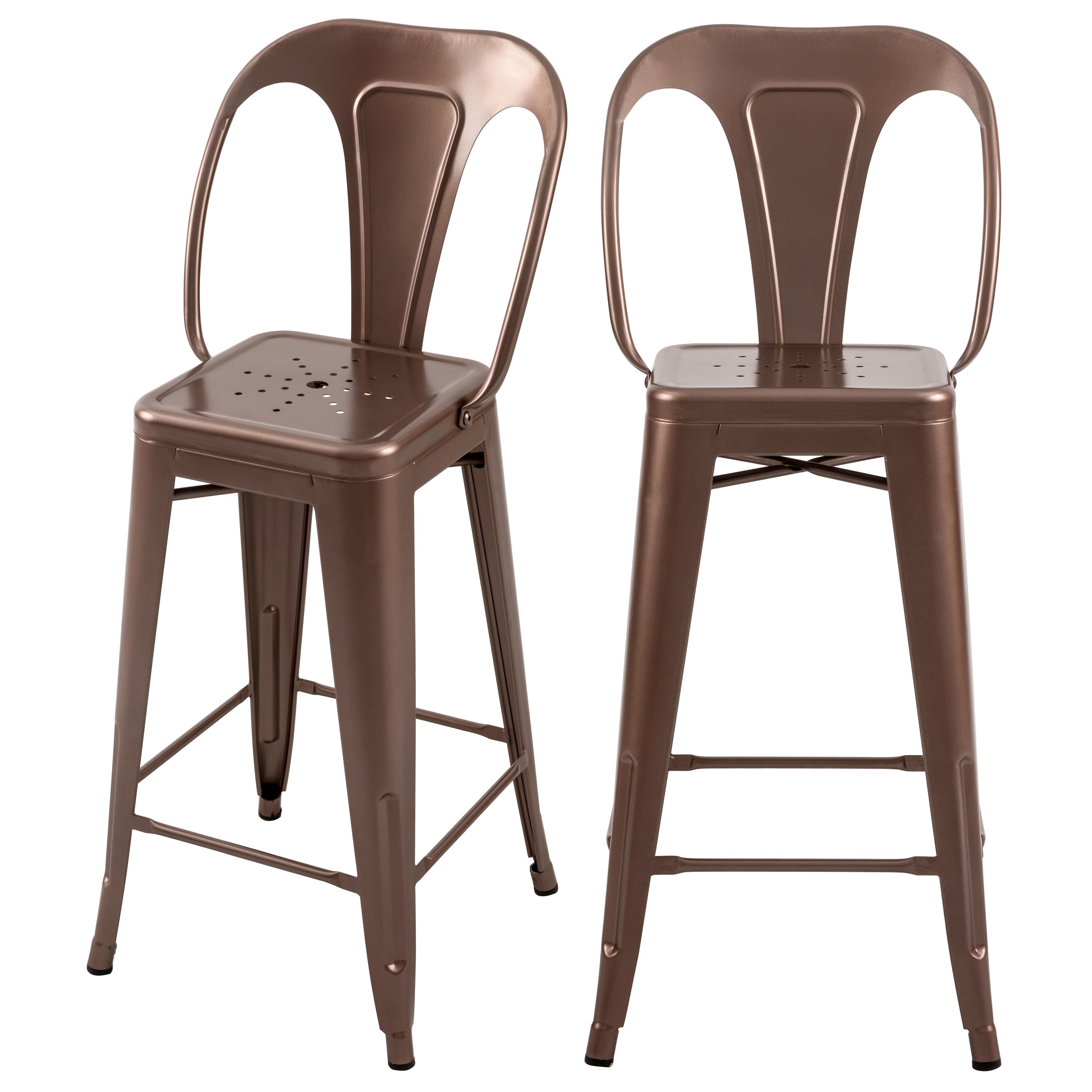 acheter chaise de bar lot de 2 cuivre métal