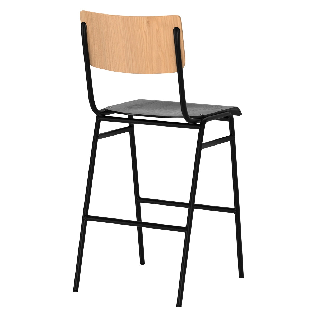 acheter chaise de bar lot de 2 en bois clair et noir