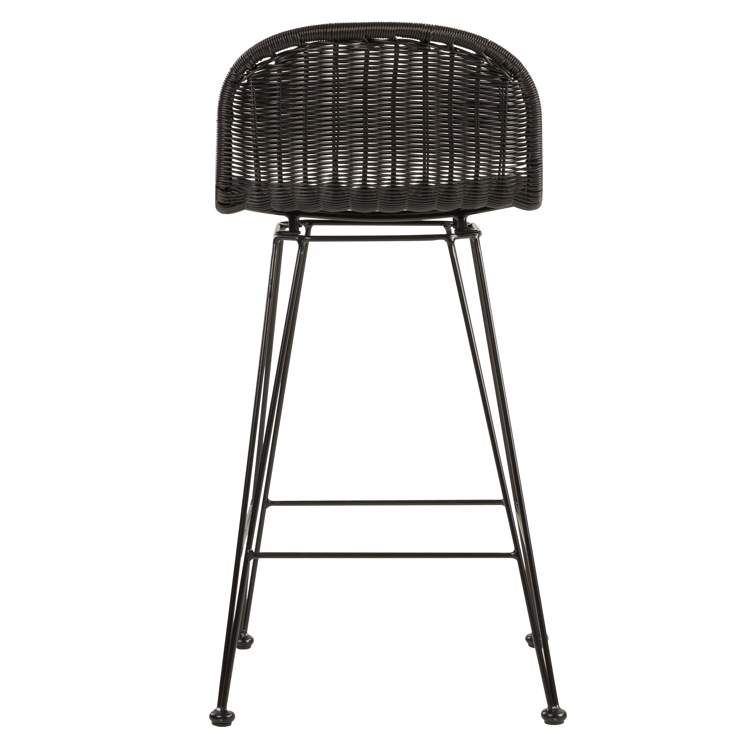 acheter chaise de bar naturelle noire assise pieds metal