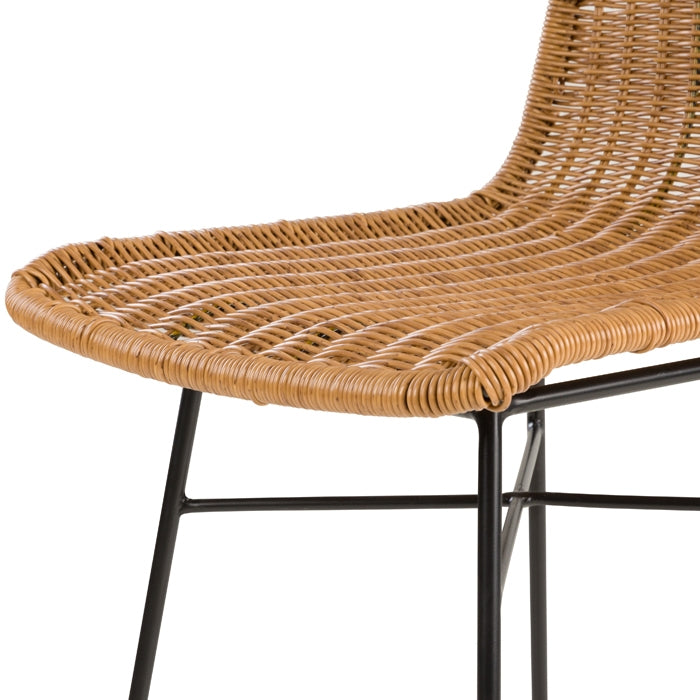 acquistare sedia da bar naturale con gambe in metallo