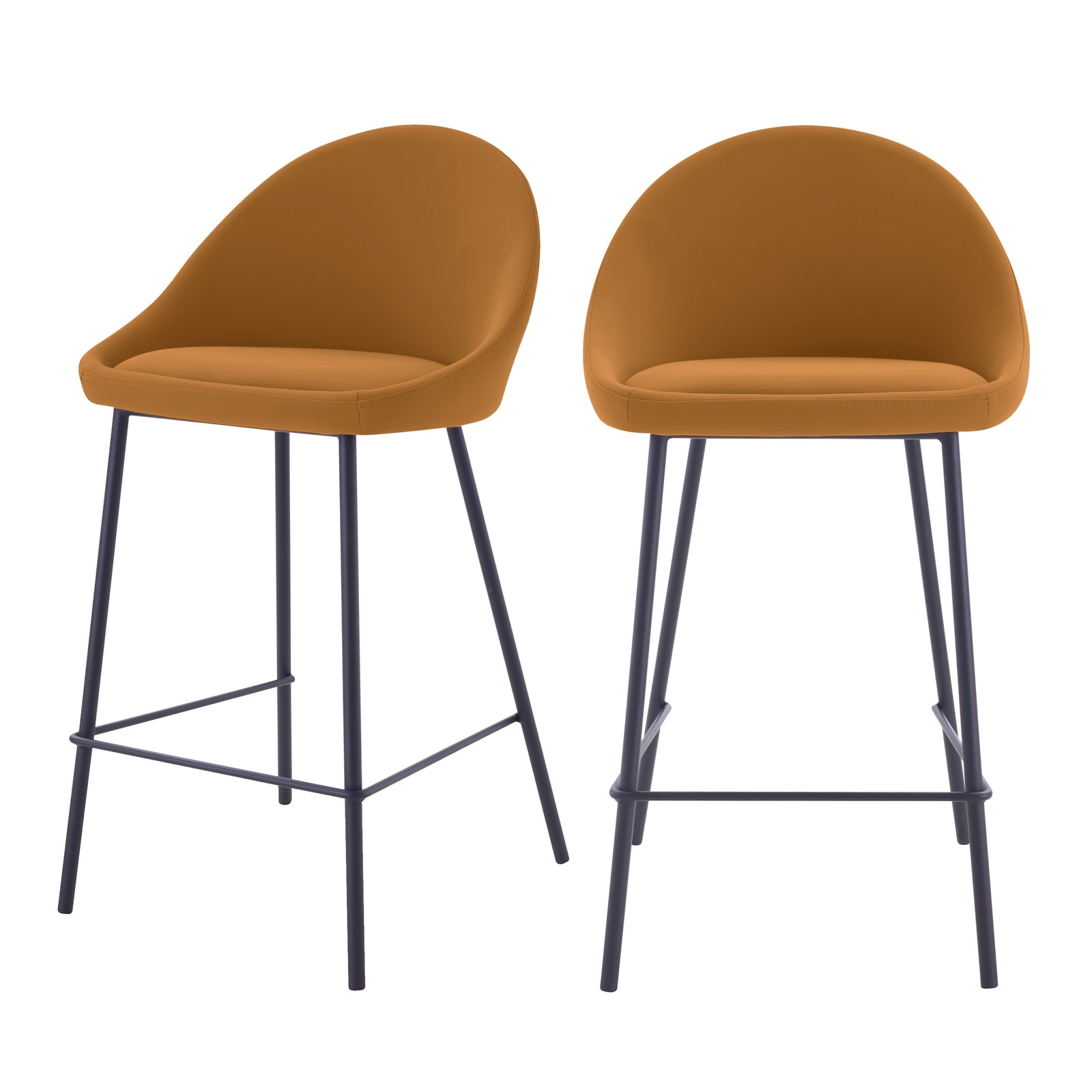 acheter chaise de bar ocres dossier arrondi lot de 2