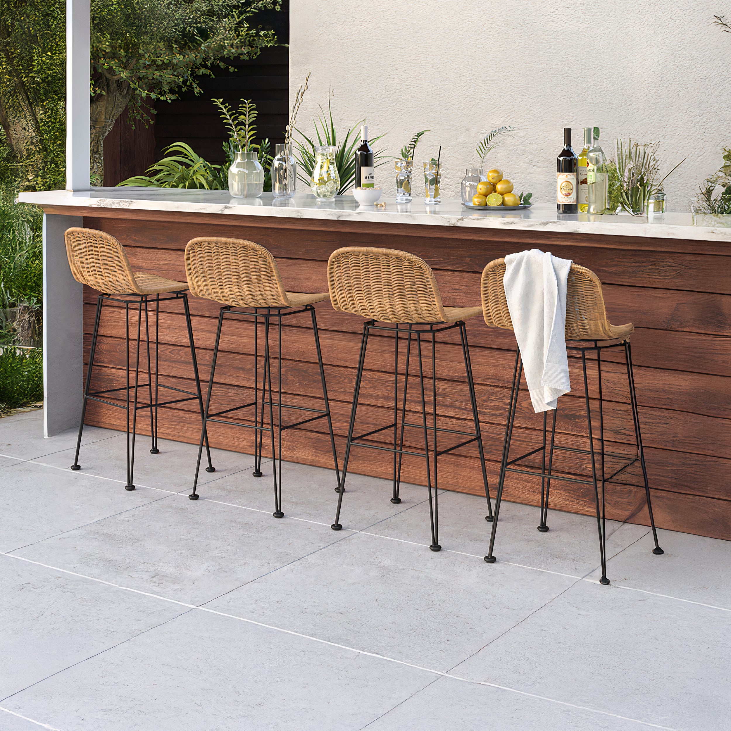acheter chaise de bar resine tresse jardin rdv deco