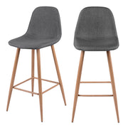 acheter chaise de bar scandi grise tissu
