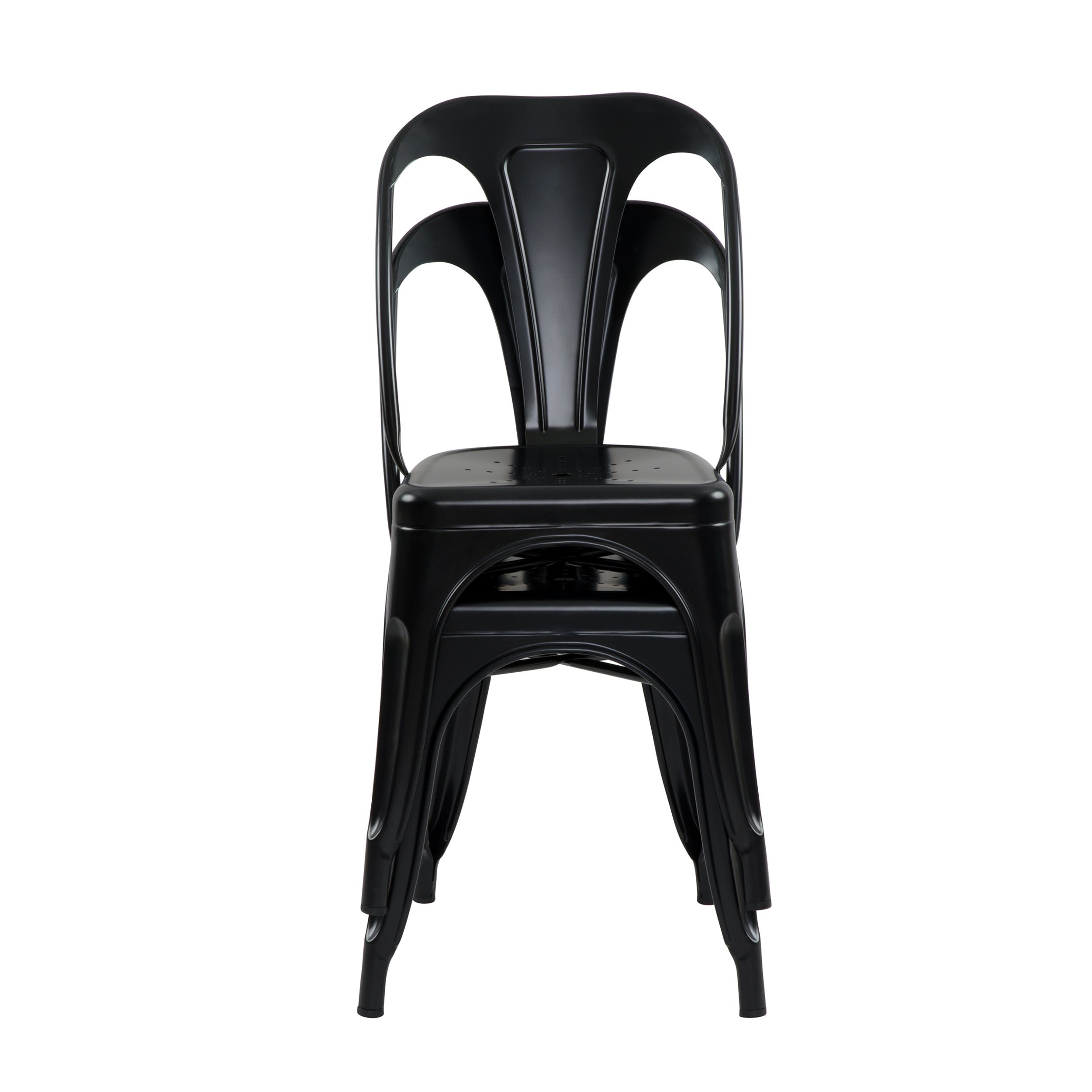 acheter chaise de bistrot en metal noir mat