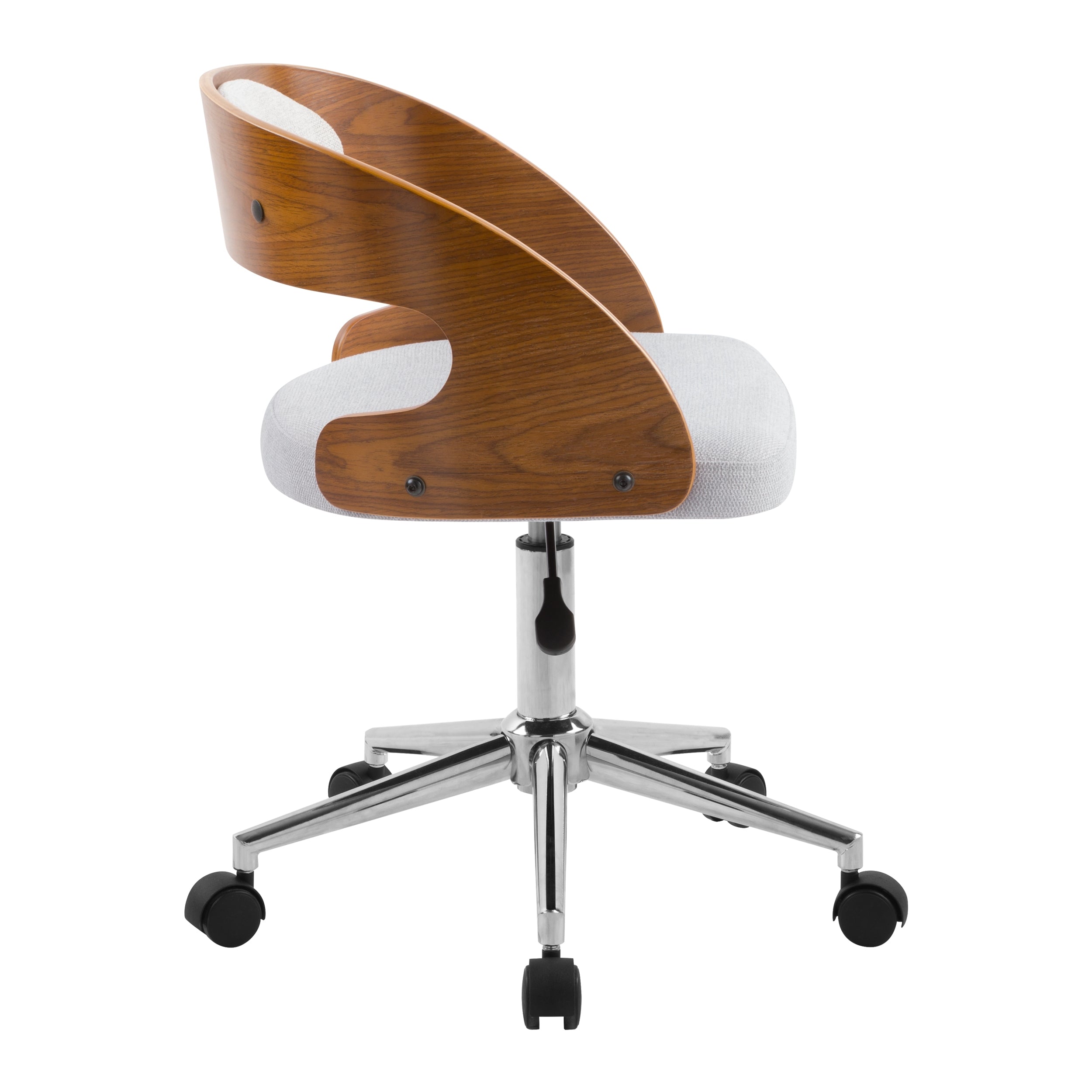 acheter chaise de bureau grise dossier bois