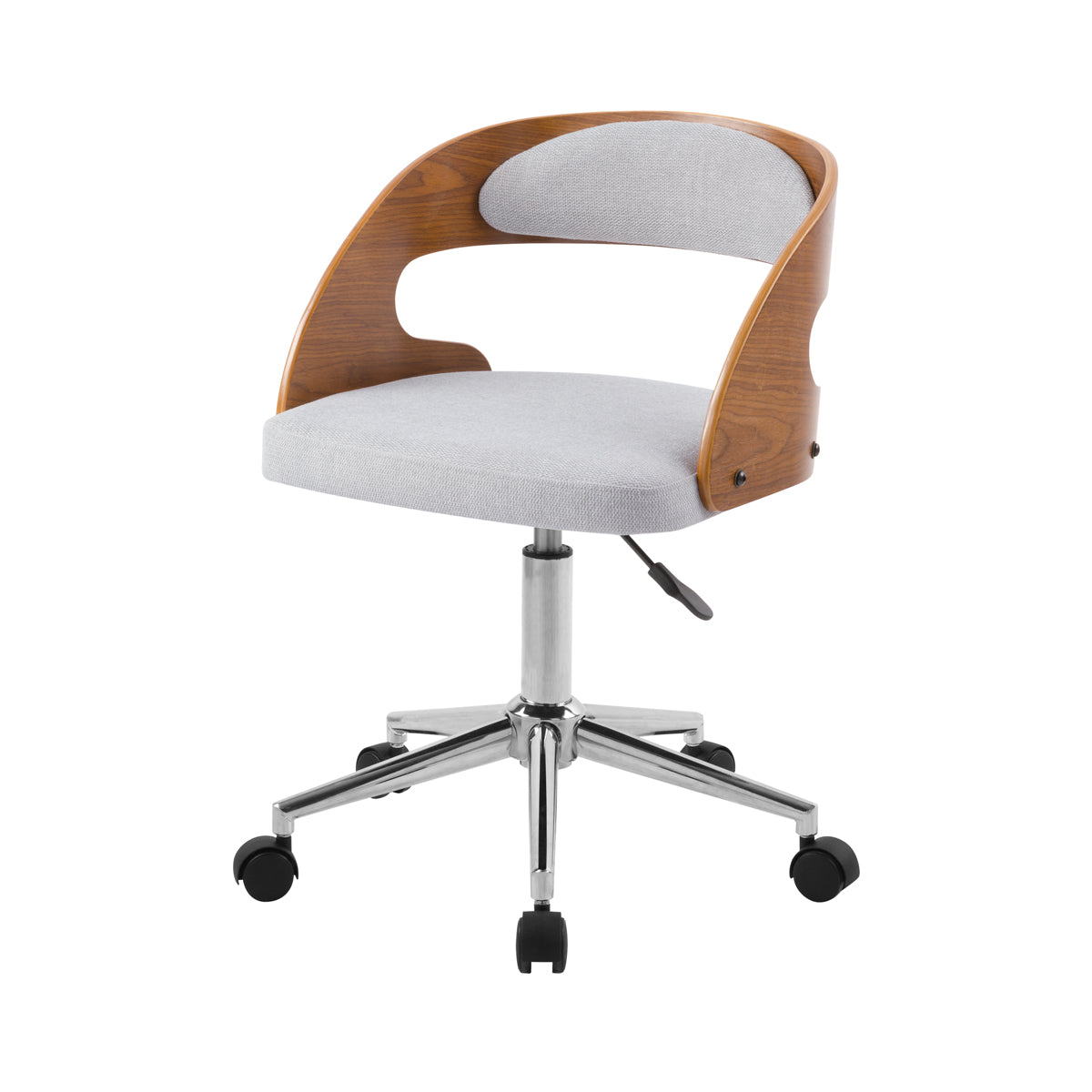 acheter chaise de bureau grise louis bois tissu