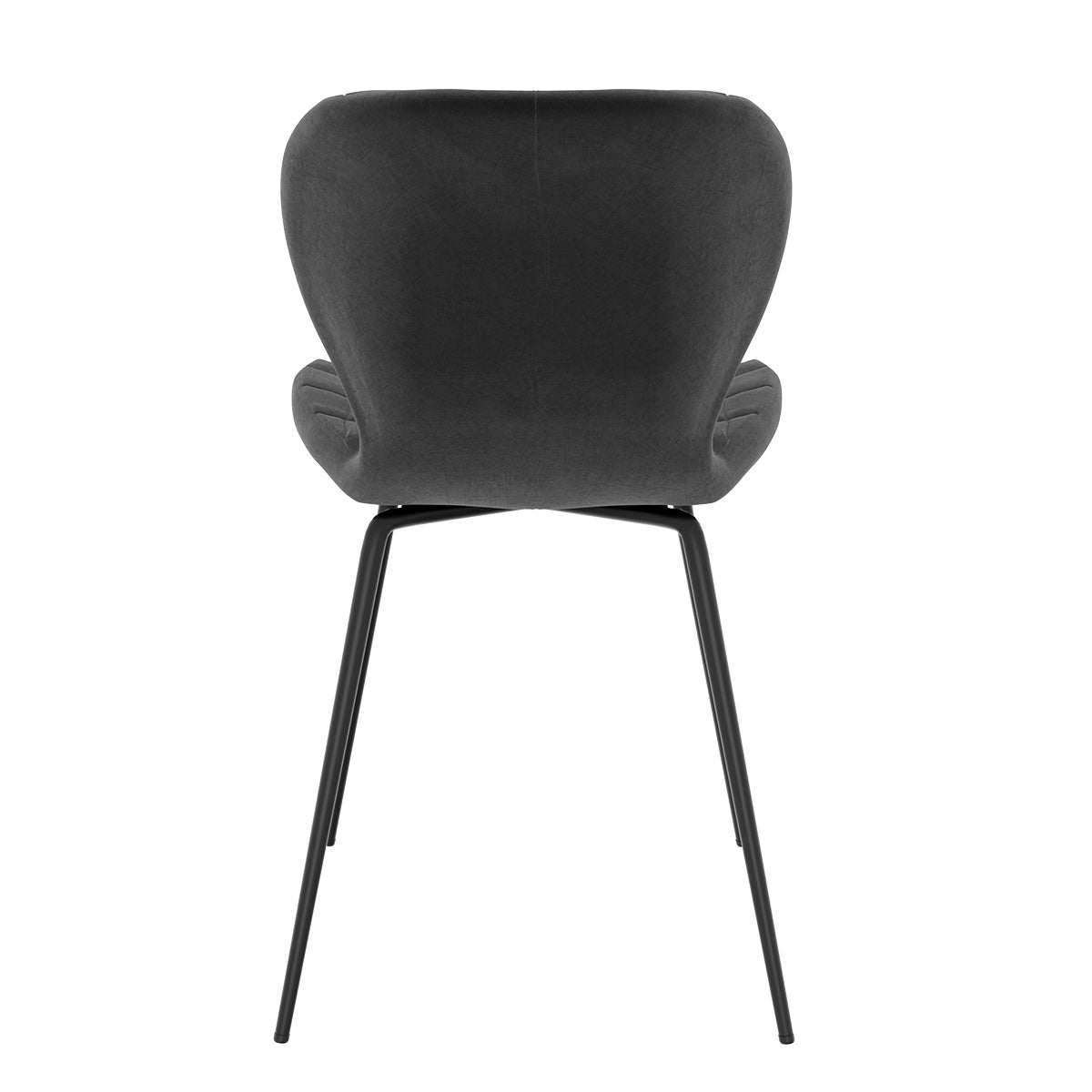 acquista set di 2 sedie di design in velluto nero
