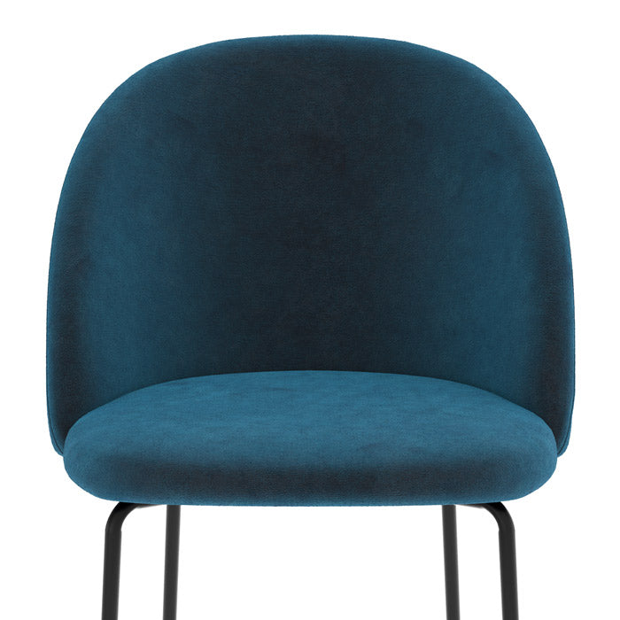 acquistare sedia in velluto blu scuro karl set di 2
