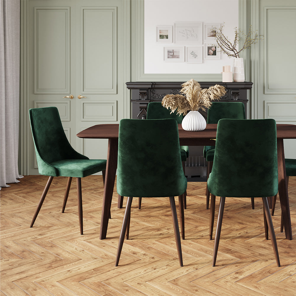 acheter chaise en velours design vert jaune fonce
