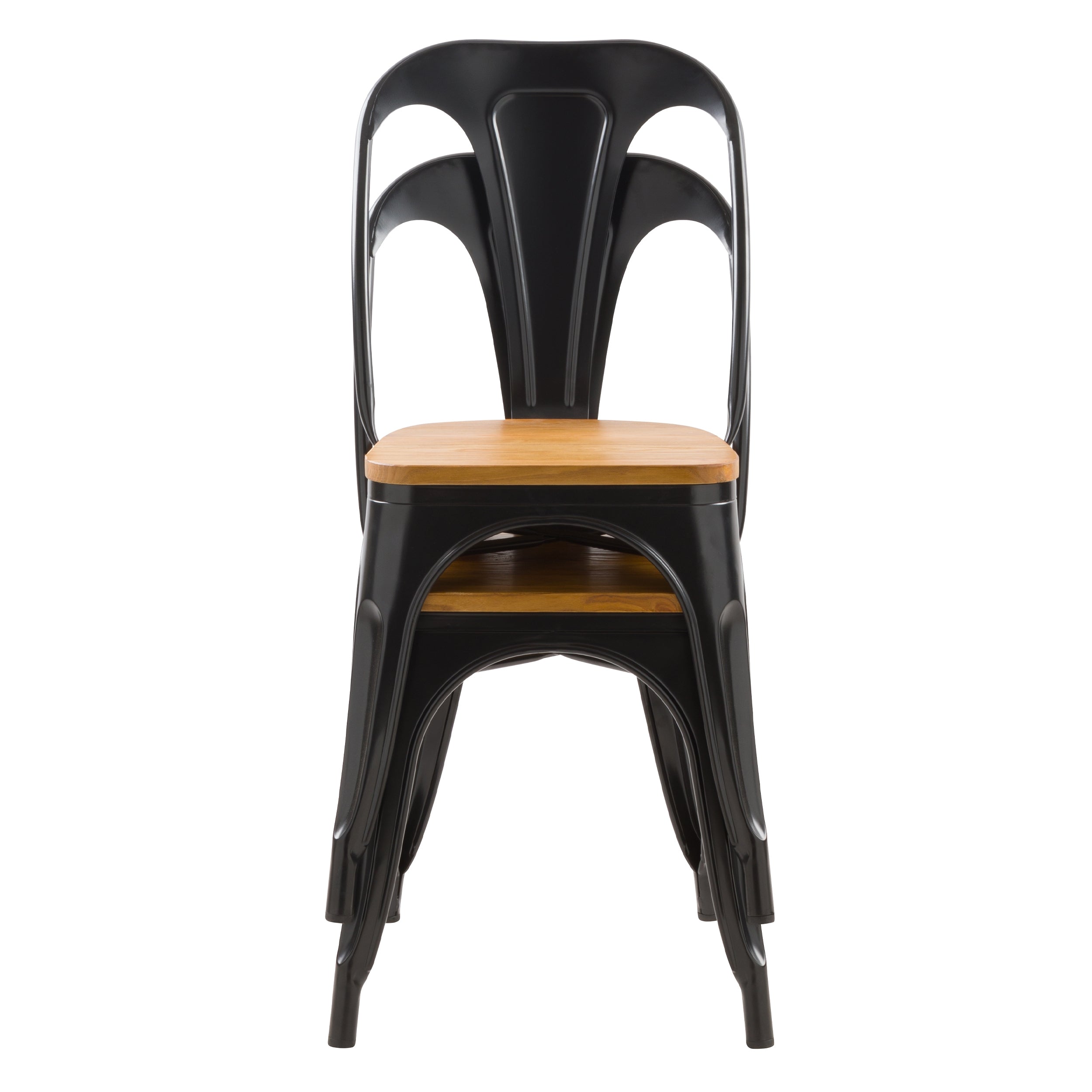 acheter chaise indus en metal et bois clair